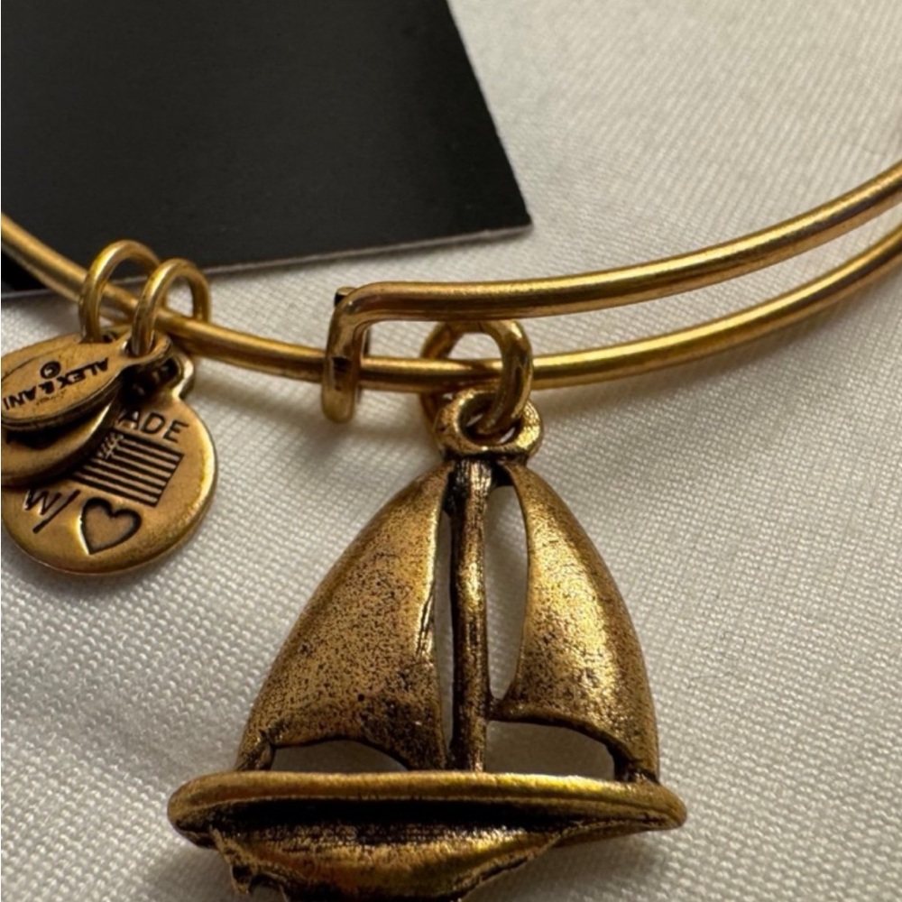 Alex and Ani Gold Nautical Charm Bracelet